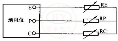 三端子接地電阻測試儀接線圖