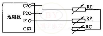 四端子接地電阻測試儀接線圖